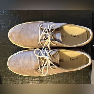 Men’s TOMS Lace-Up Shoes | Size 10.5 | Grey/Taupe
